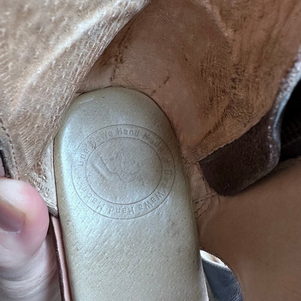 Anthropologie Gee’ WaWa Brown Leather Block Heel Sandals - Size 8 - Picture 11 of 11